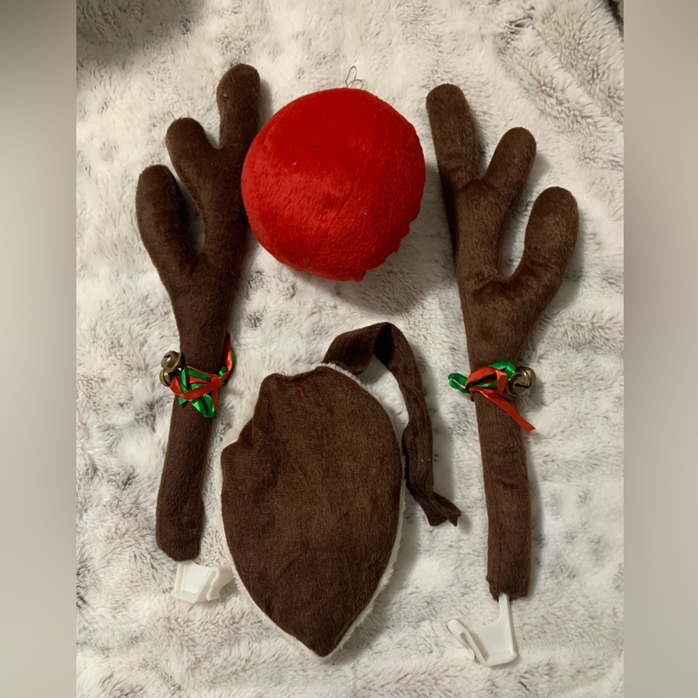 Christmas Brown Reindeer Antler Car Costume Set
